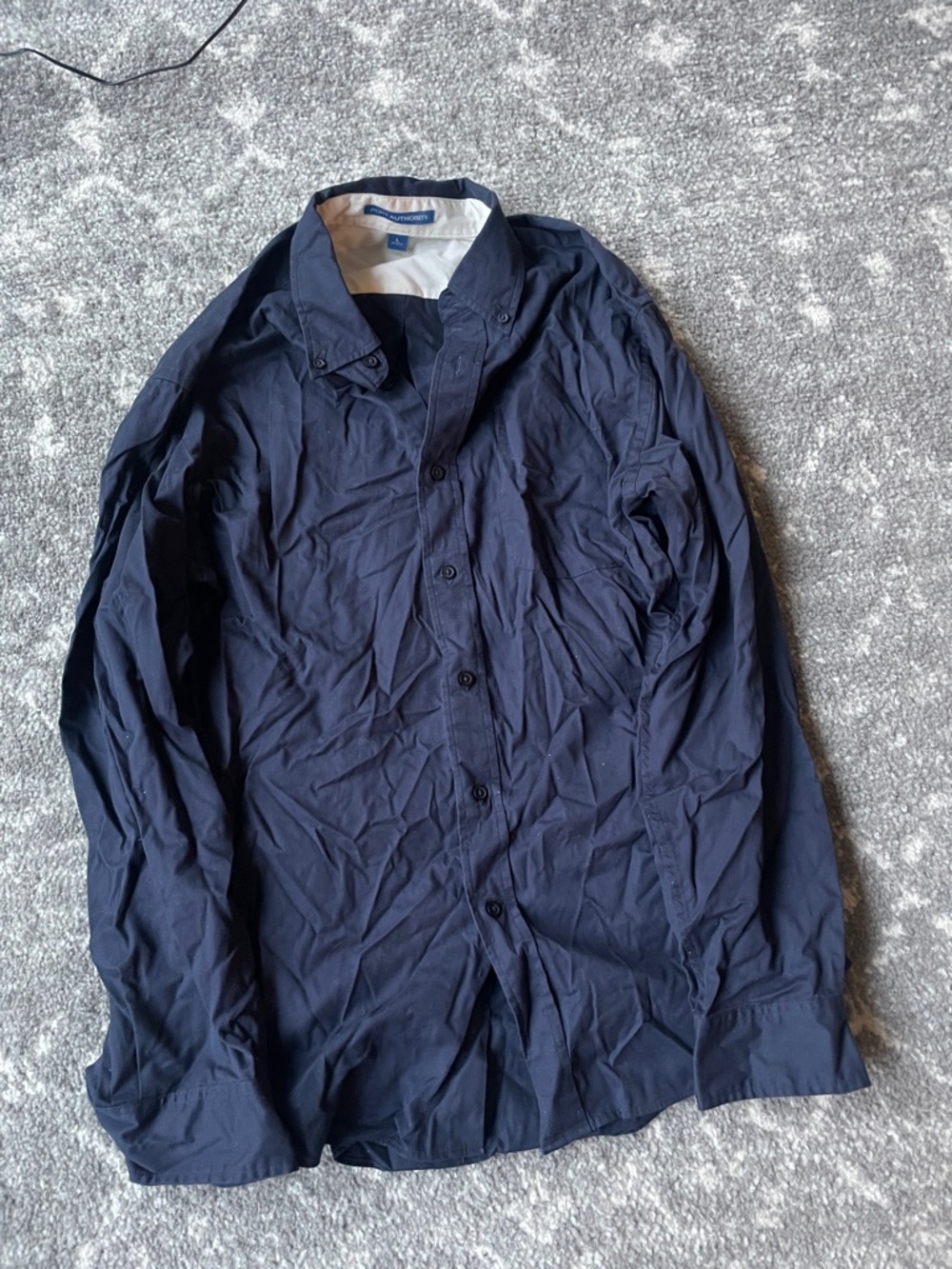 Port Authority Navy Lightweight Button-Up Shirt Jacket